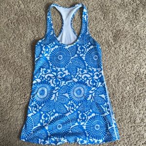 Flower printed lululemon tank top